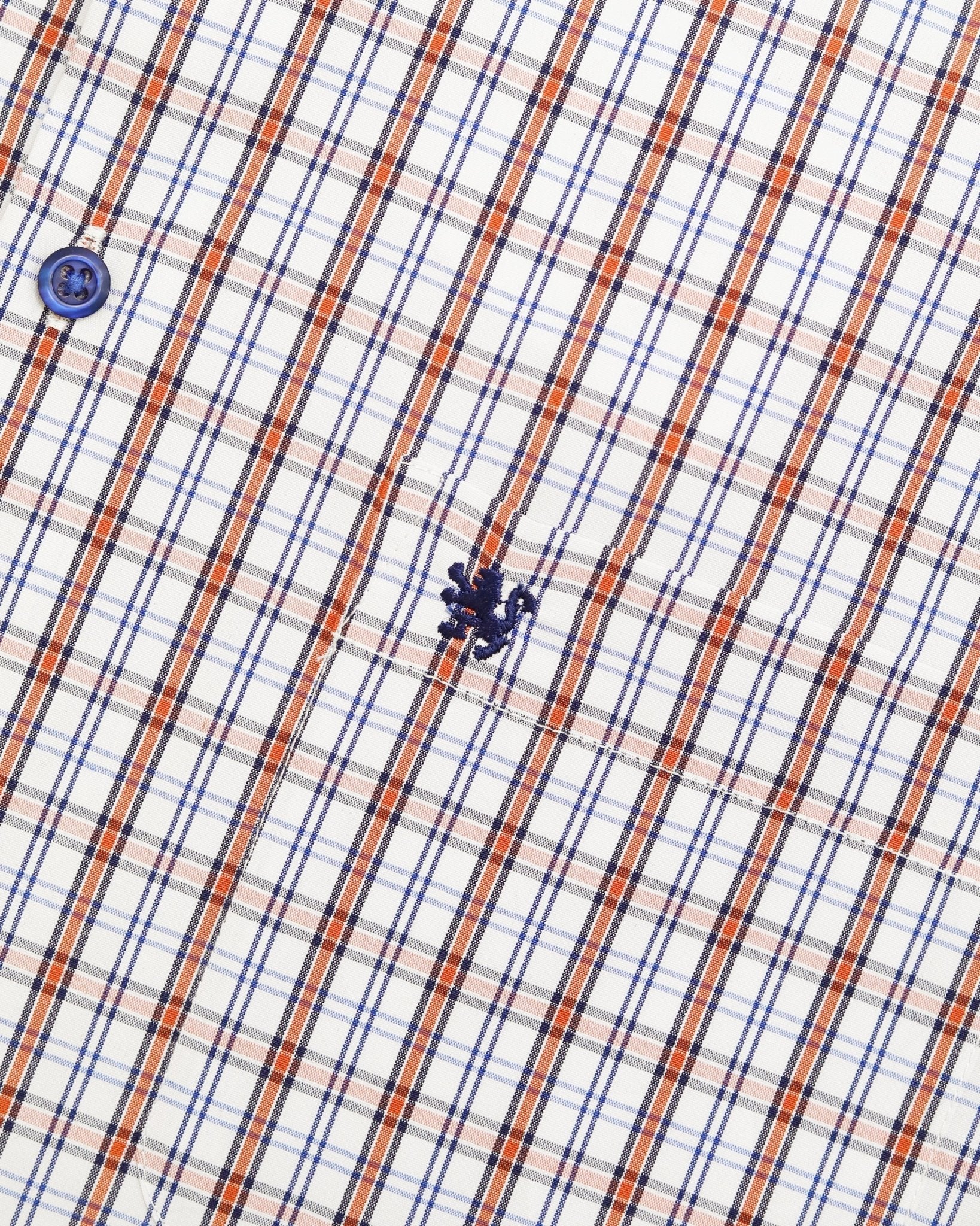 Manchester Camisa Casual Hombre Manga Corta Estampado de Cuadros - Manchester