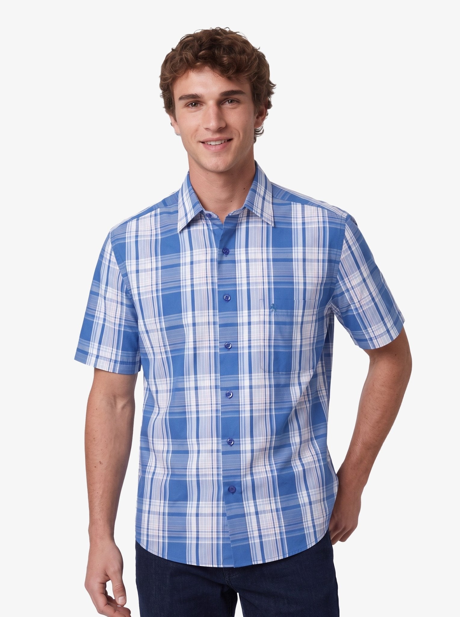 Manchester Camisa Casual Manga Corta Algodón y Poliéster - Manchester
