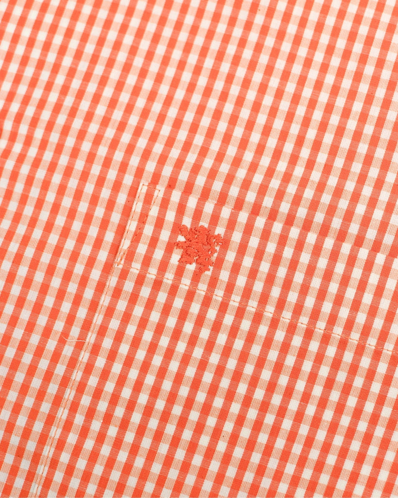 Manchester Camisa Casual Manga Corta con Diseño Cuadriculado y Cuello Mónaco Button Down - Manchester