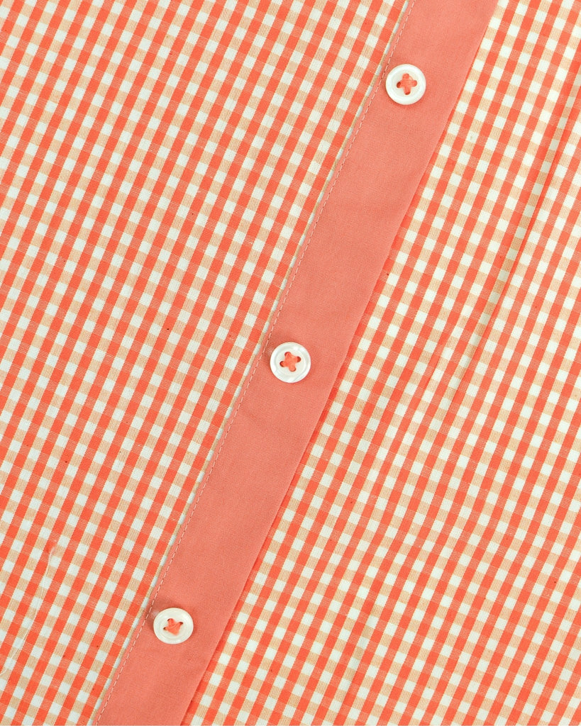 Manchester Camisa Casual Manga Corta con Diseño Cuadriculado y Cuello Mónaco Button Down - Manchester