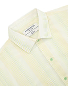 Manchester Camisa Casual Manga Corta con Rayas Finas y Doble Bolsillo - Manchester