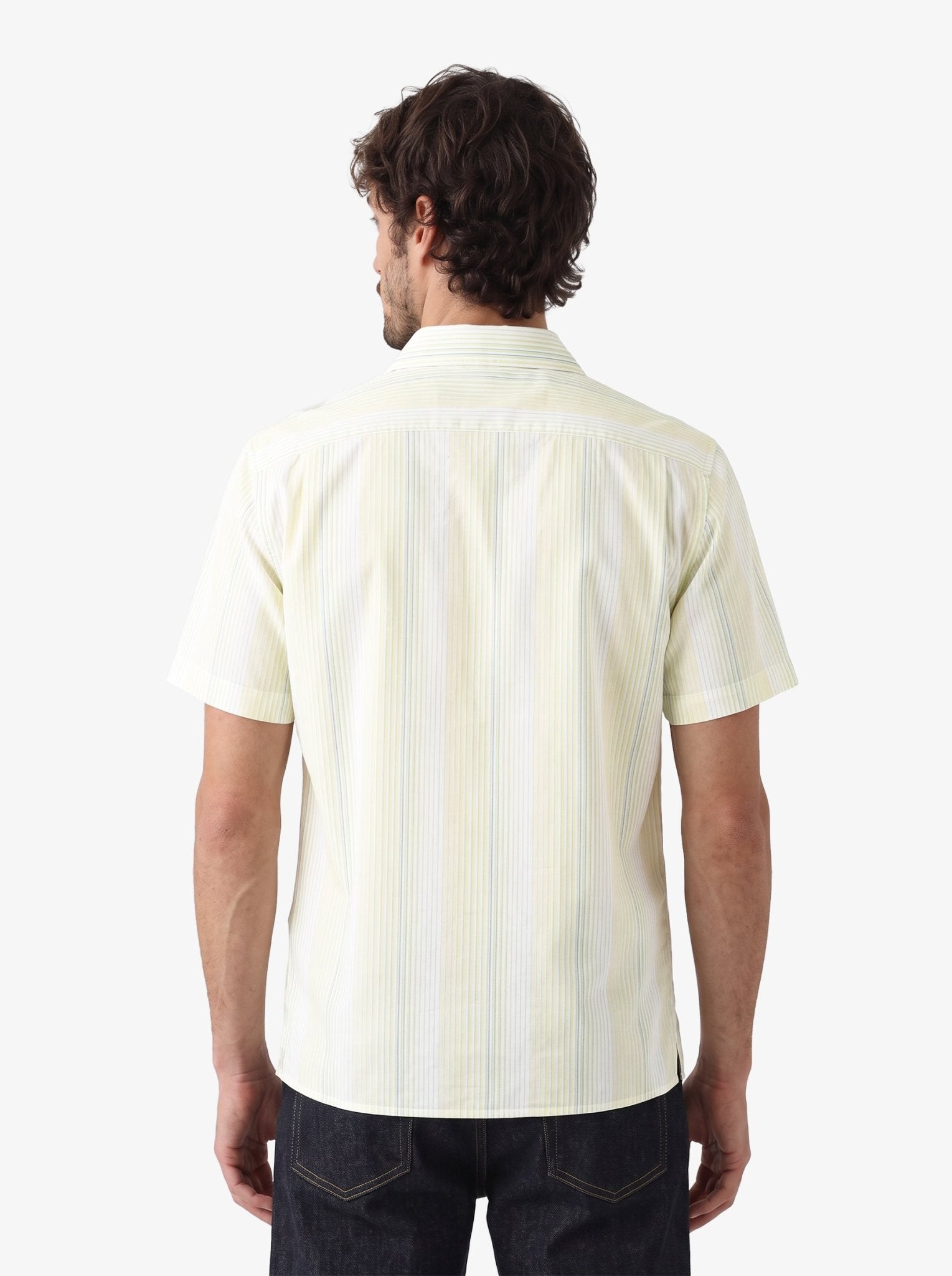 Manchester Camisa Casual Manga Corta con Rayas Finas y Doble Bolsillo - Manchester
