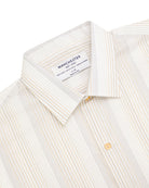 Manchester Camisa Casual Manga Corta con Rayas Finas y Doble Bolsillo - Manchester