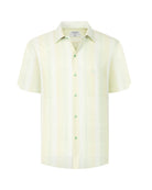 Manchester Camisa Casual Manga Corta con Rayas Finas y Doble Bolsillo - Manchester