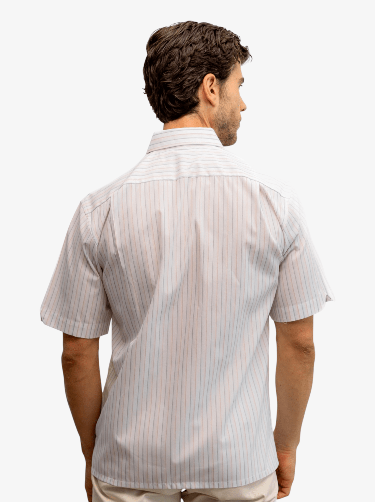 Manchester Camisa Casual Manga Corta con Rayas Minimalistas - Manchester
