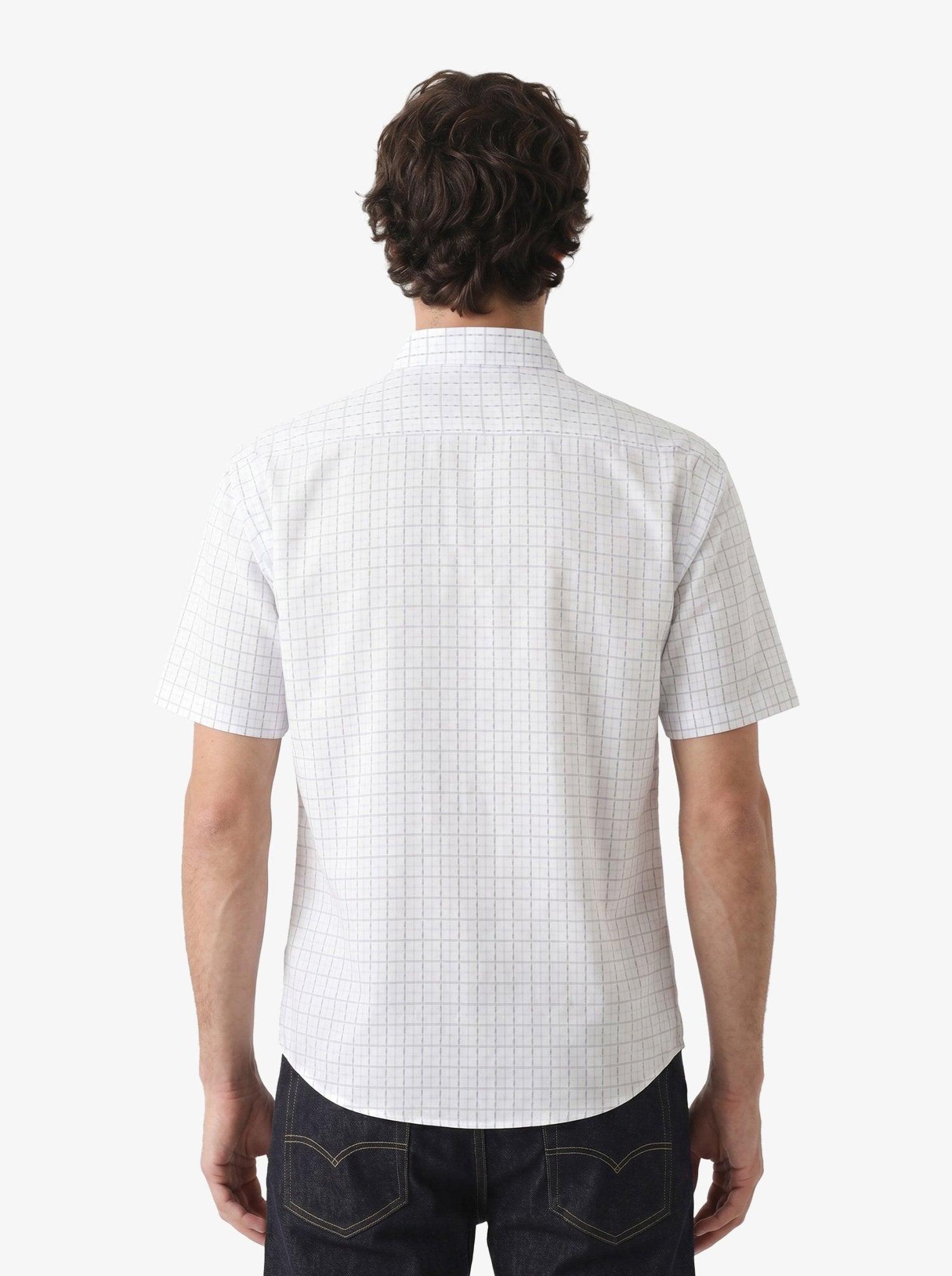 Manchester Camisa Casual Manga Corta Cuadrícula - Manchester