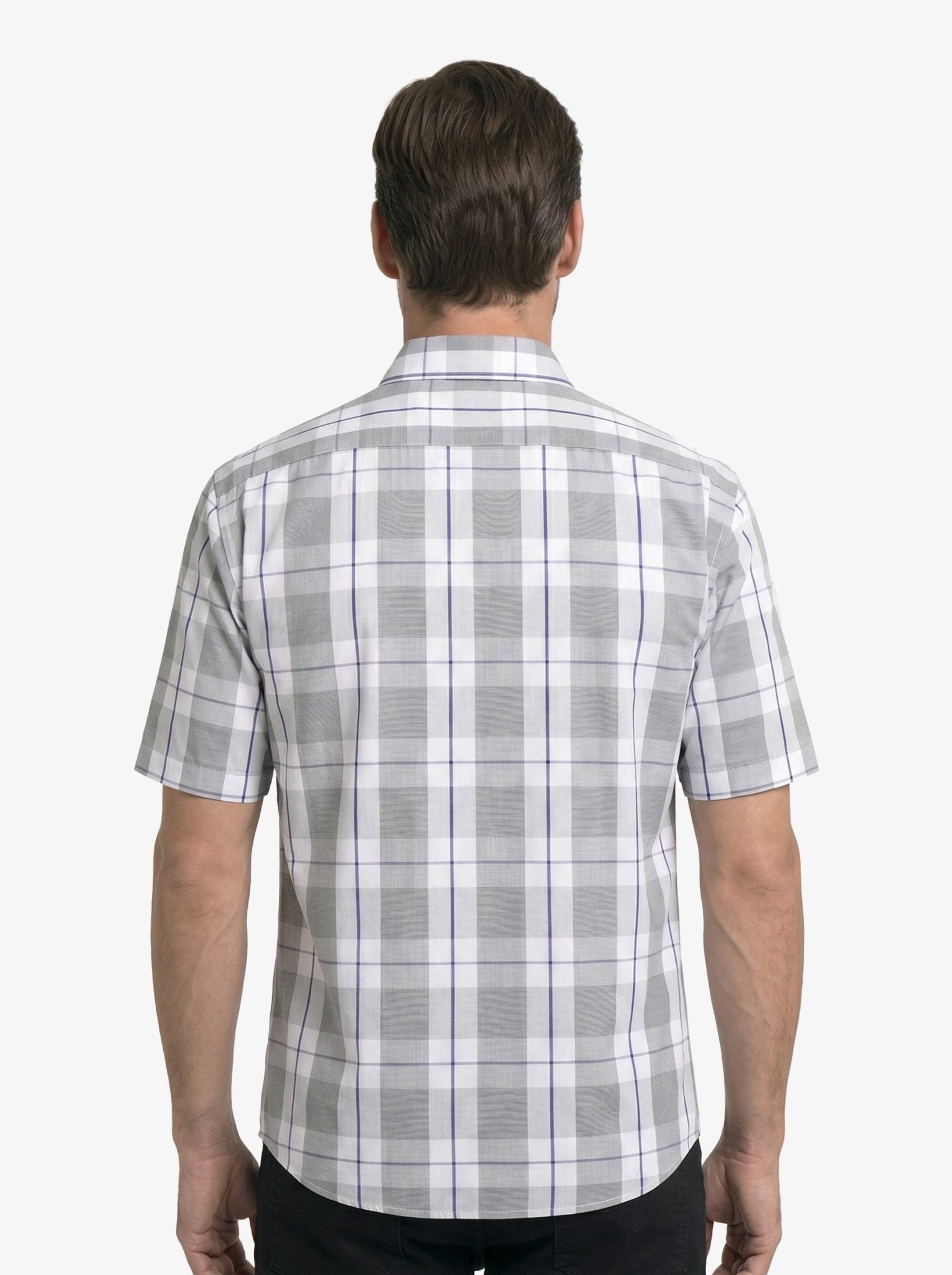 Manchester Camisa Casual Manga Corta Cuadros Modernos - Manchester
