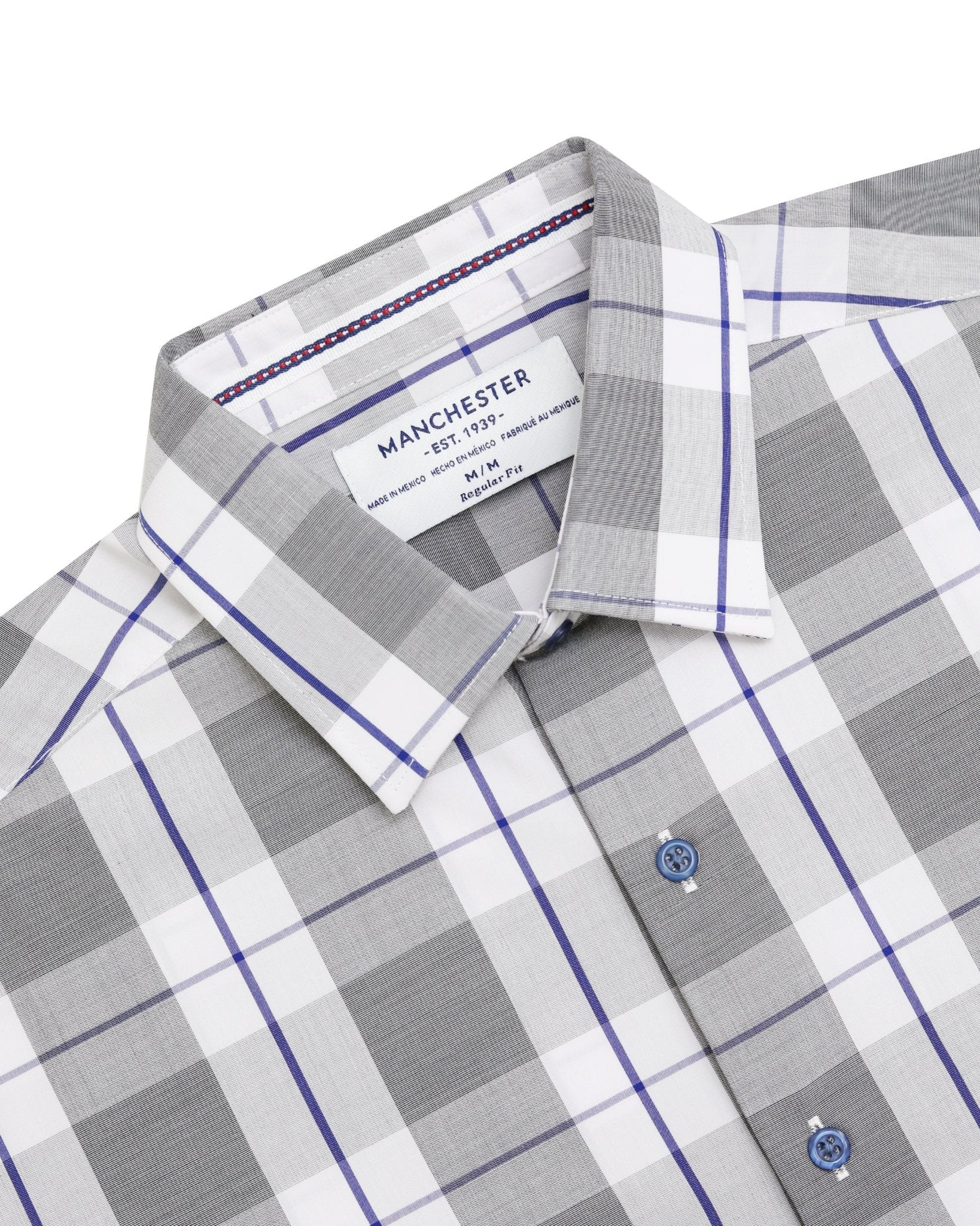 Manchester Camisa Casual Manga Corta Cuadros Modernos - Manchester
