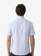 Manchester Camisa Casual Manga Corta Regular Fit – Diseño de Rayas Bloque - Manchester