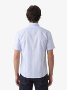 Manchester Camisa Casual Manga Corta Regular Fit – Diseño de Rayas Bloque - Manchester