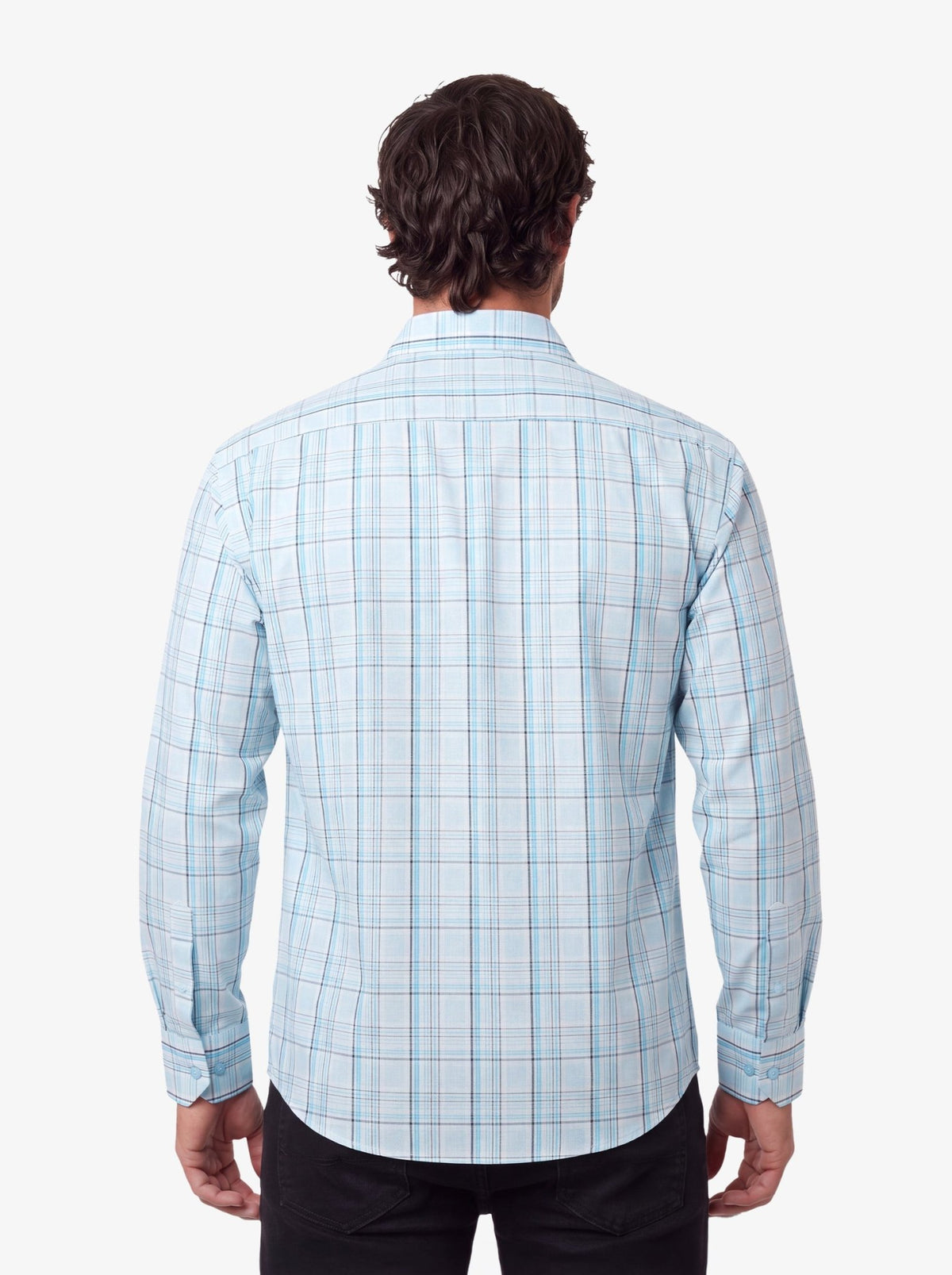 Manchester Camisa Casual Manga Larga de Cuadros Tartán con Doble Bolsillo - Manchester