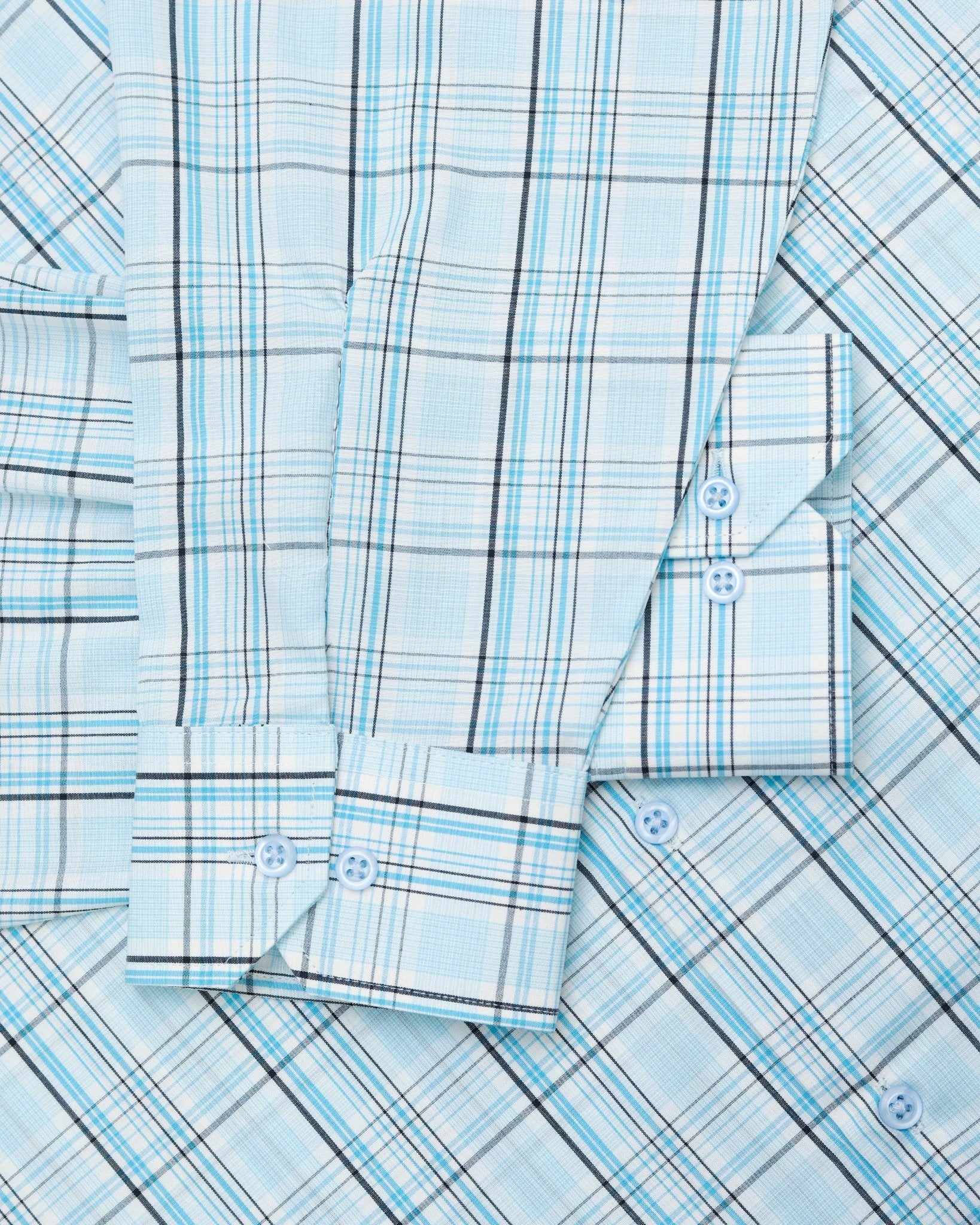 Manchester Camisa Casual Manga Larga de Cuadros Tartán con Doble Bolsillo - Manchester