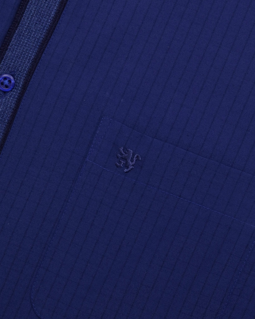 Manchester Camisa Casual Marino Algodón - Poliéster Manga Larga - Manchester