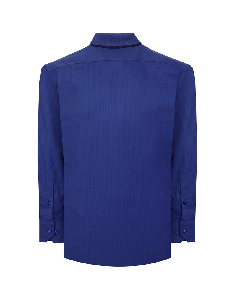 Manchester Camisa Casual Marino Algodón - Poliéster Manga Larga - Manchester