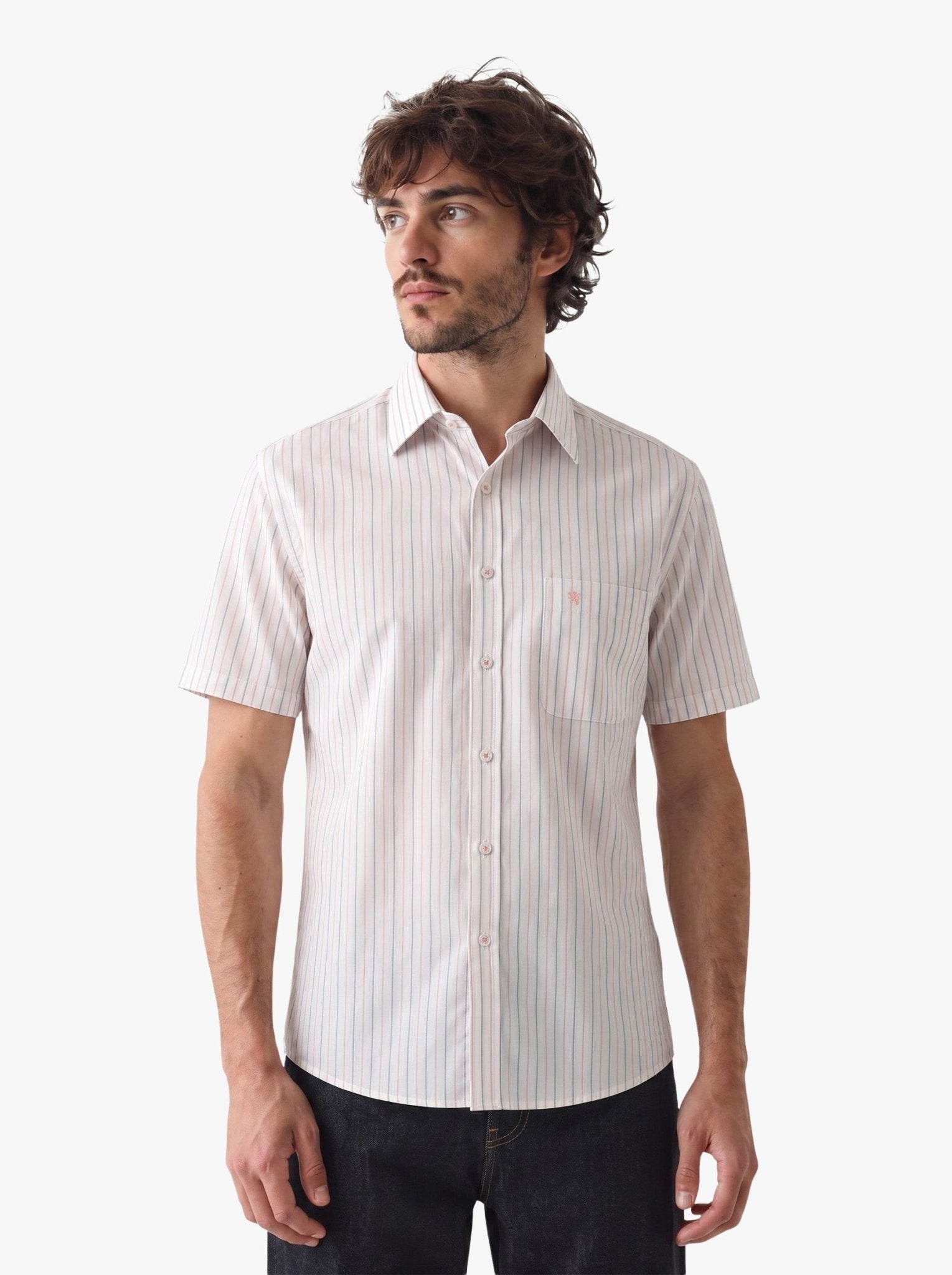 Manchester Camisa Casual Rayas Clásicas Manga Corta - Manchester