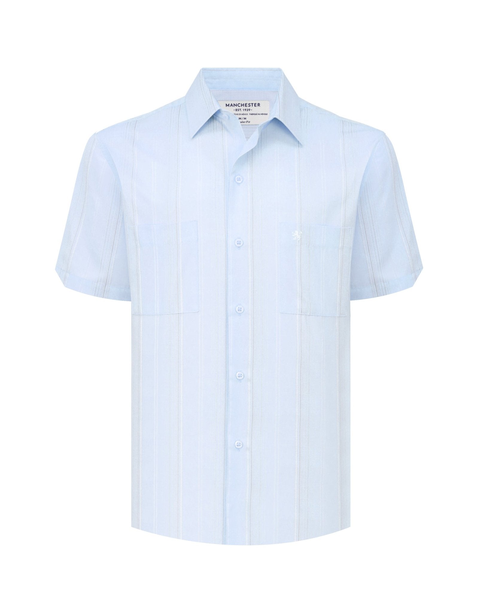 Manchester Camisa Casual Rayas Dos Bolsillos Estilo Moderno - Manchester
