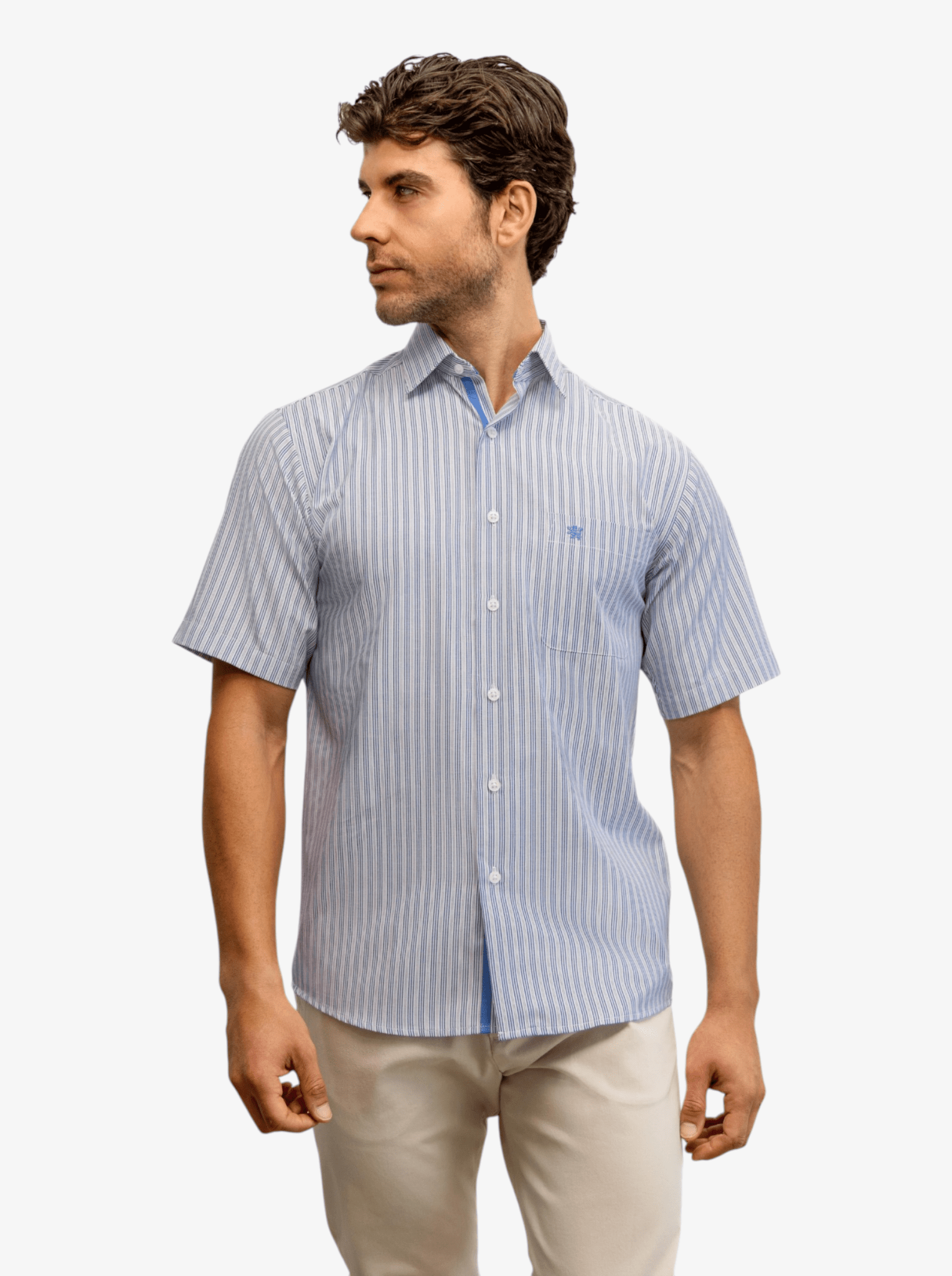 Manchester Camisa Casual Rayas - Manga Corta - Manchester