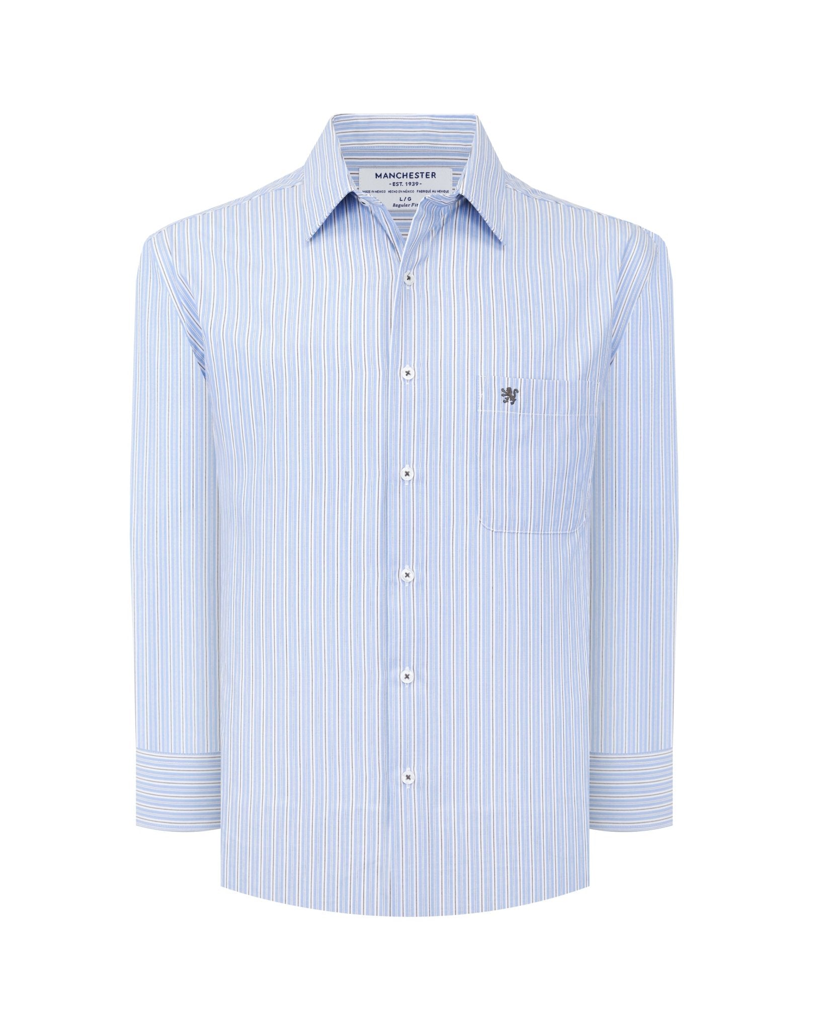 Manchester Camisa Casual Rayas – Manga Larga Regular Fit - Manchester