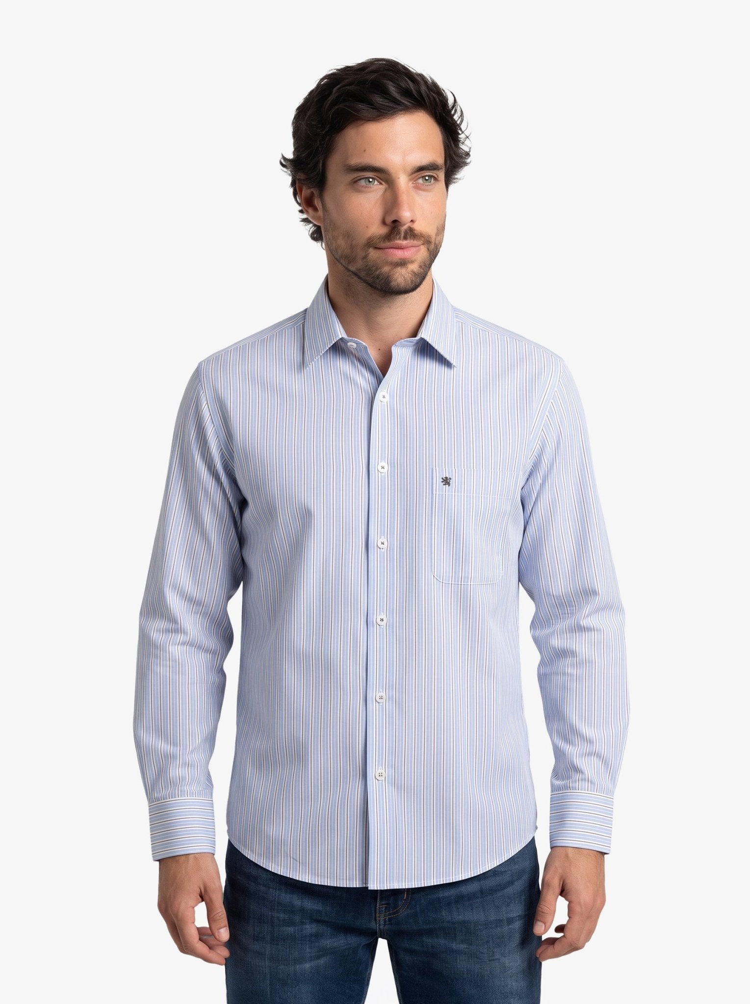 Manchester Camisa Casual Rayas – Manga Larga Regular Fit - Manchester