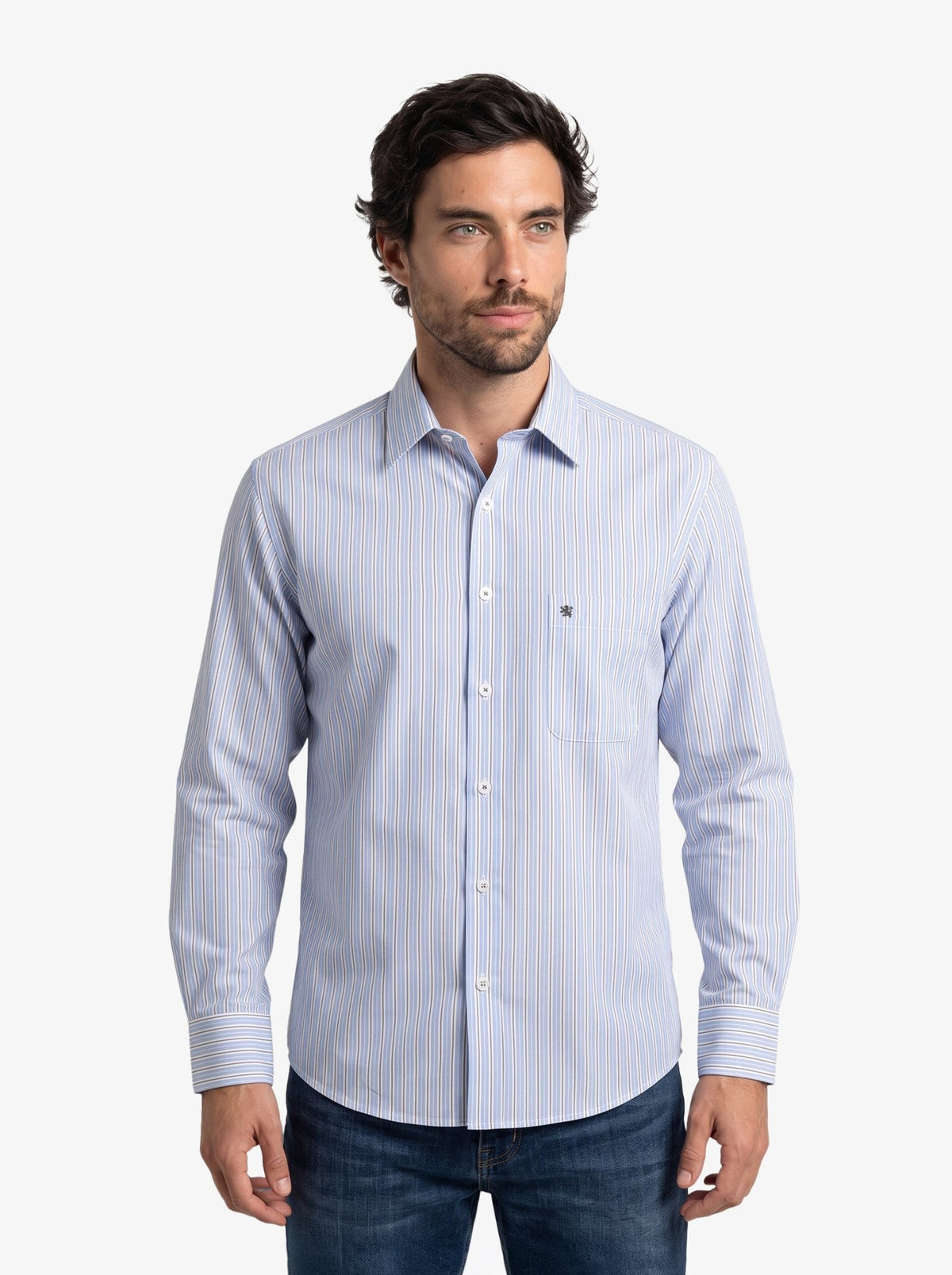 Manchester Camisa Casual Rayas – Manga Larga Regular Fit - Manchester