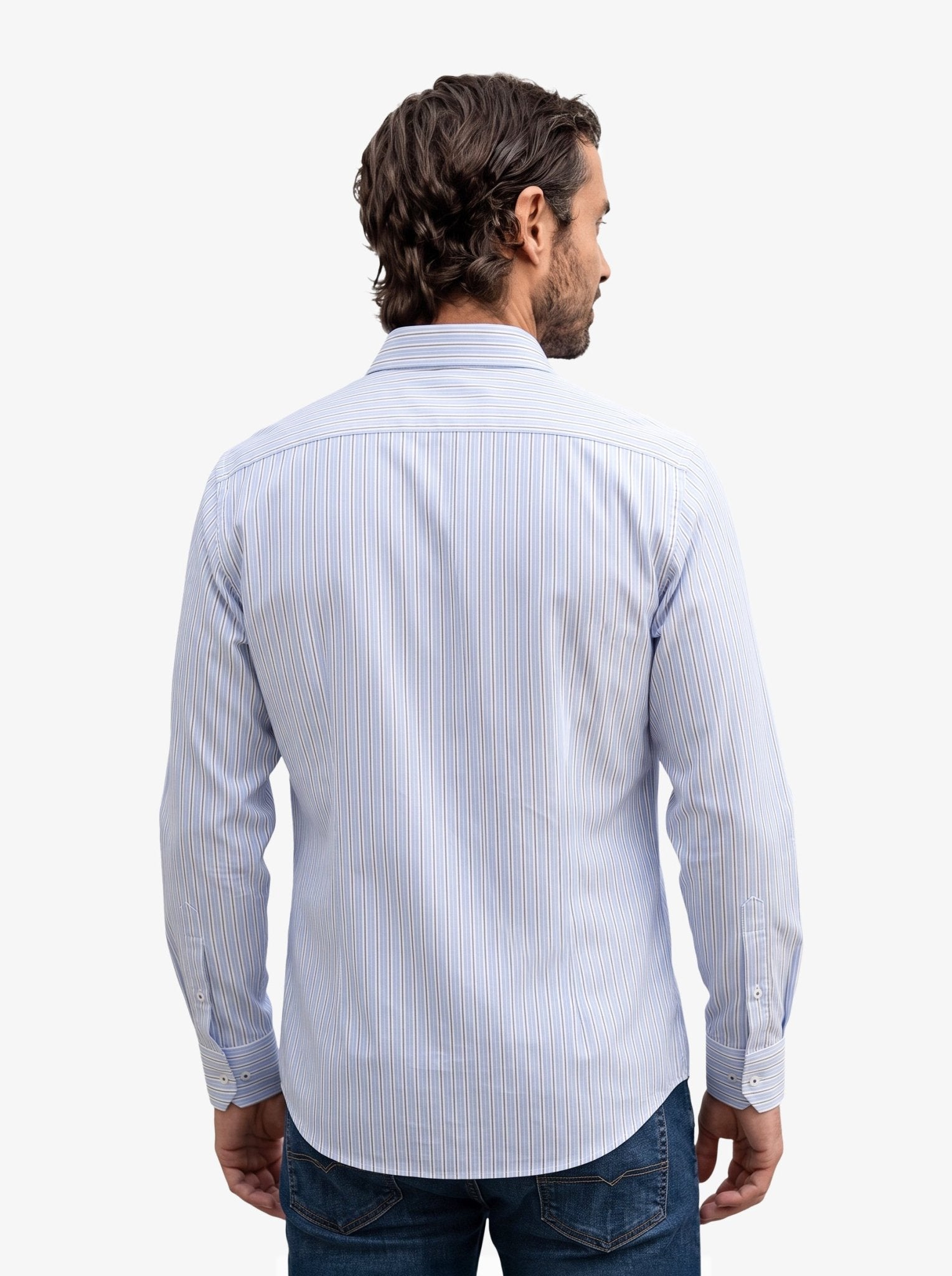Manchester Camisa Casual Rayas – Manga Larga Regular Fit - Manchester