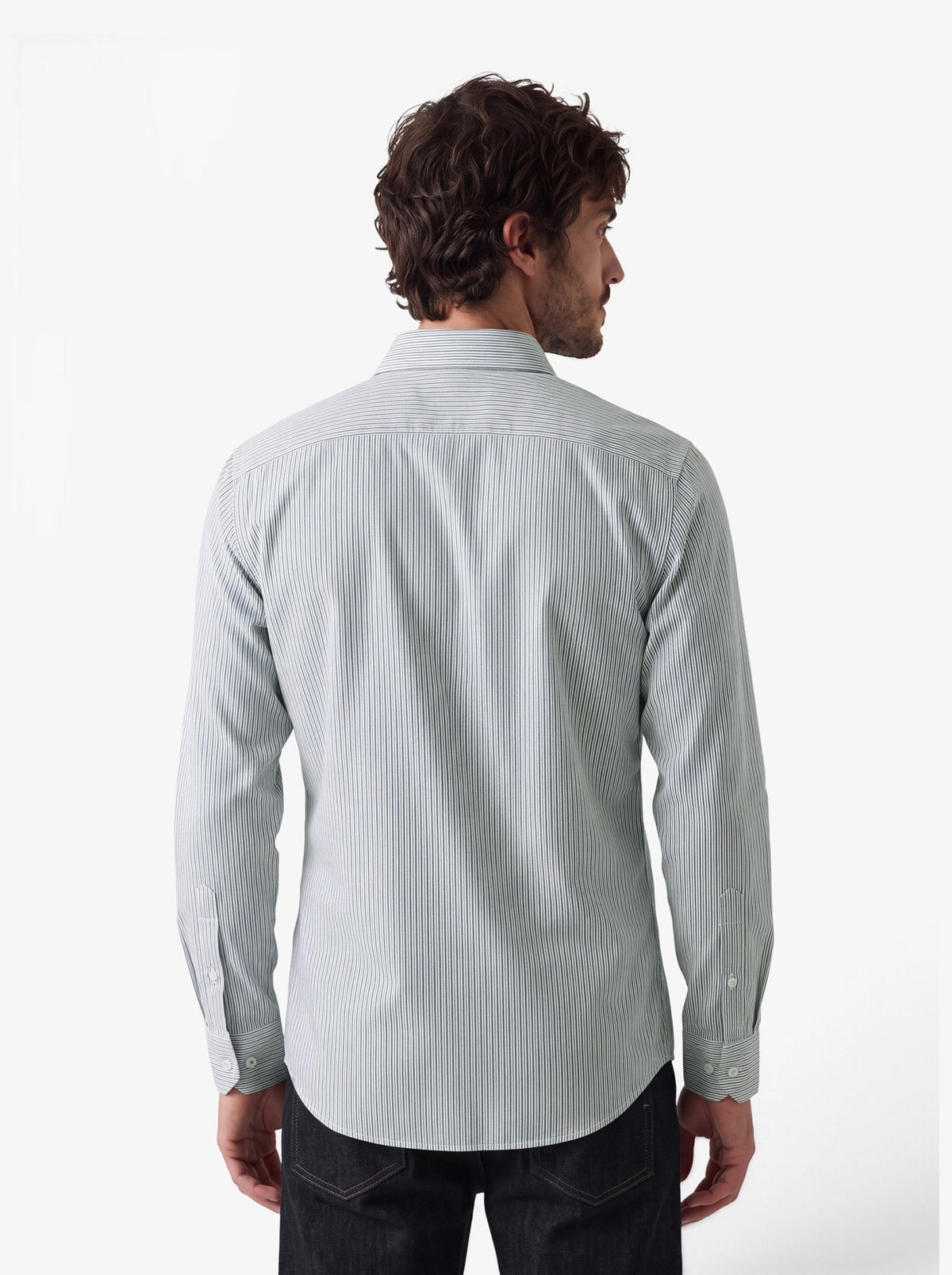 Manchester Camisa Casual Rayas Un Bolsillo Manga Larga - Manchester