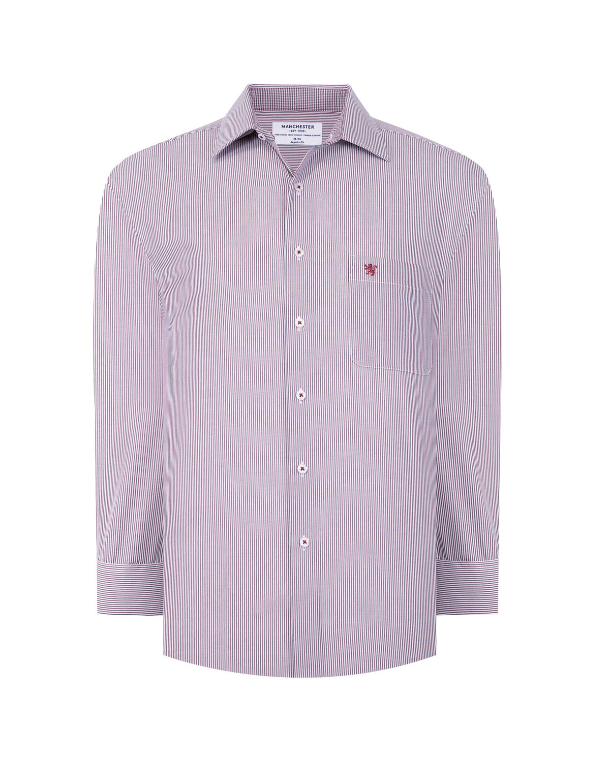 Manchester Camisa Casual Rayas Un Bolsillo Manga Larga - Manchester