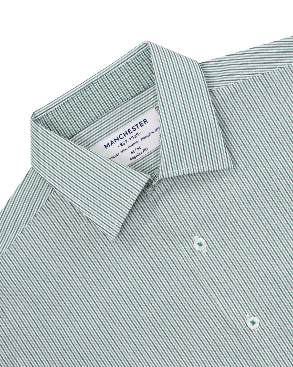 Manchester Camisa Casual Rayas Un Bolsillo Manga Larga - Manchester