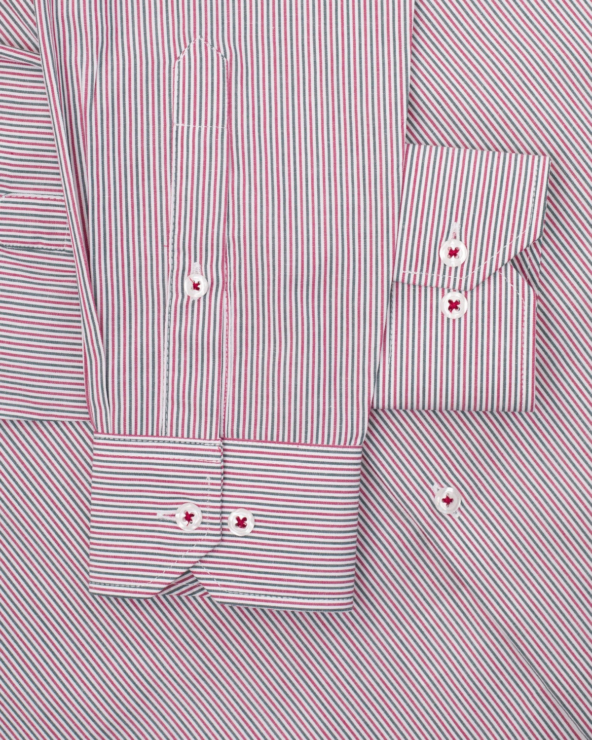 Manchester Camisa Casual Rayas Un Bolsillo Manga Larga - Manchester