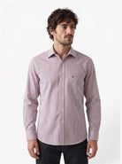 Manchester Camisa Casual Rayas Un Bolsillo Manga Larga - Manchester