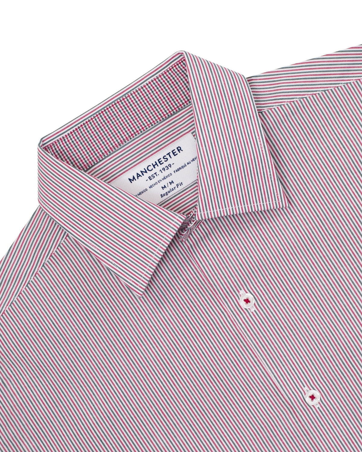 Manchester Camisa Casual Rayas Un Bolsillo Manga Larga - Manchester