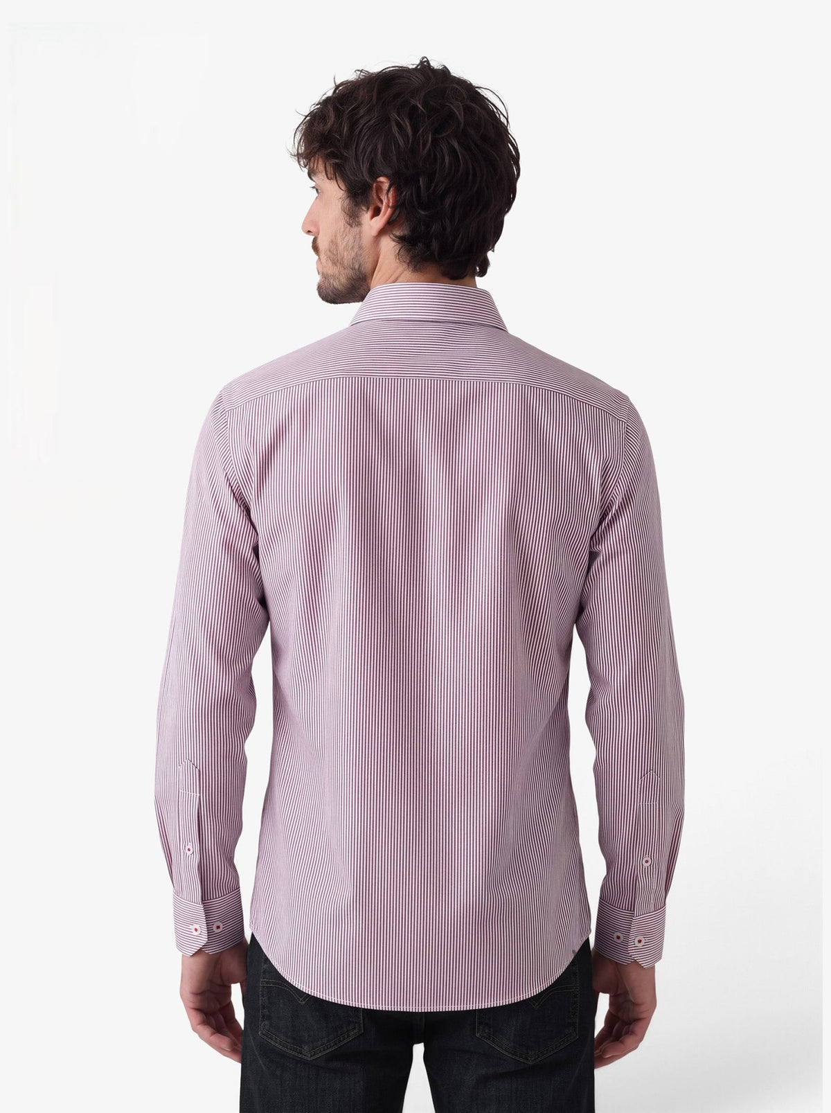 Manchester Camisa Casual Rayas Un Bolsillo Manga Larga - Manchester