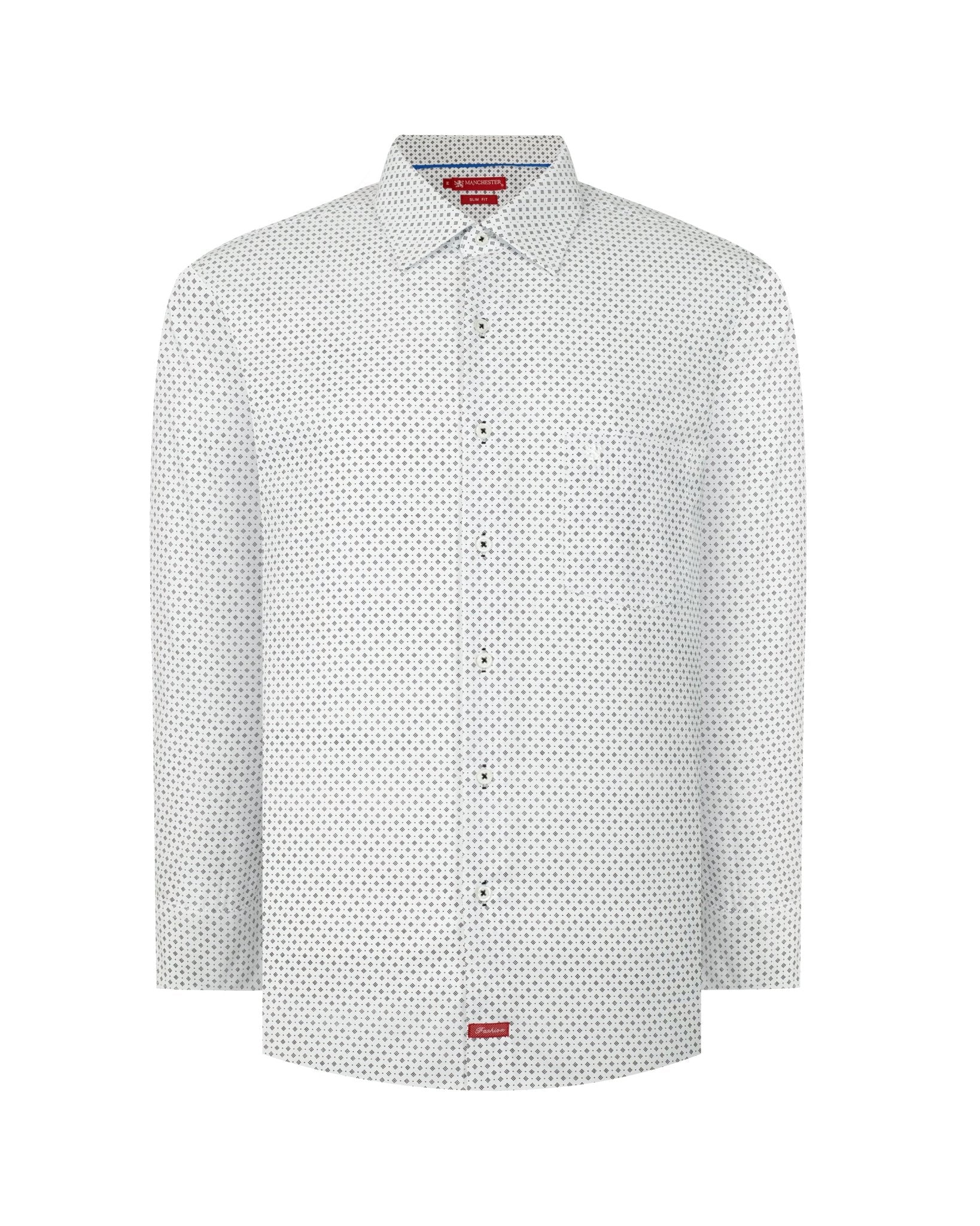 Manchester Camisa Casual Slim Fit Mezcla Algodón - Manga Larga - Manchester