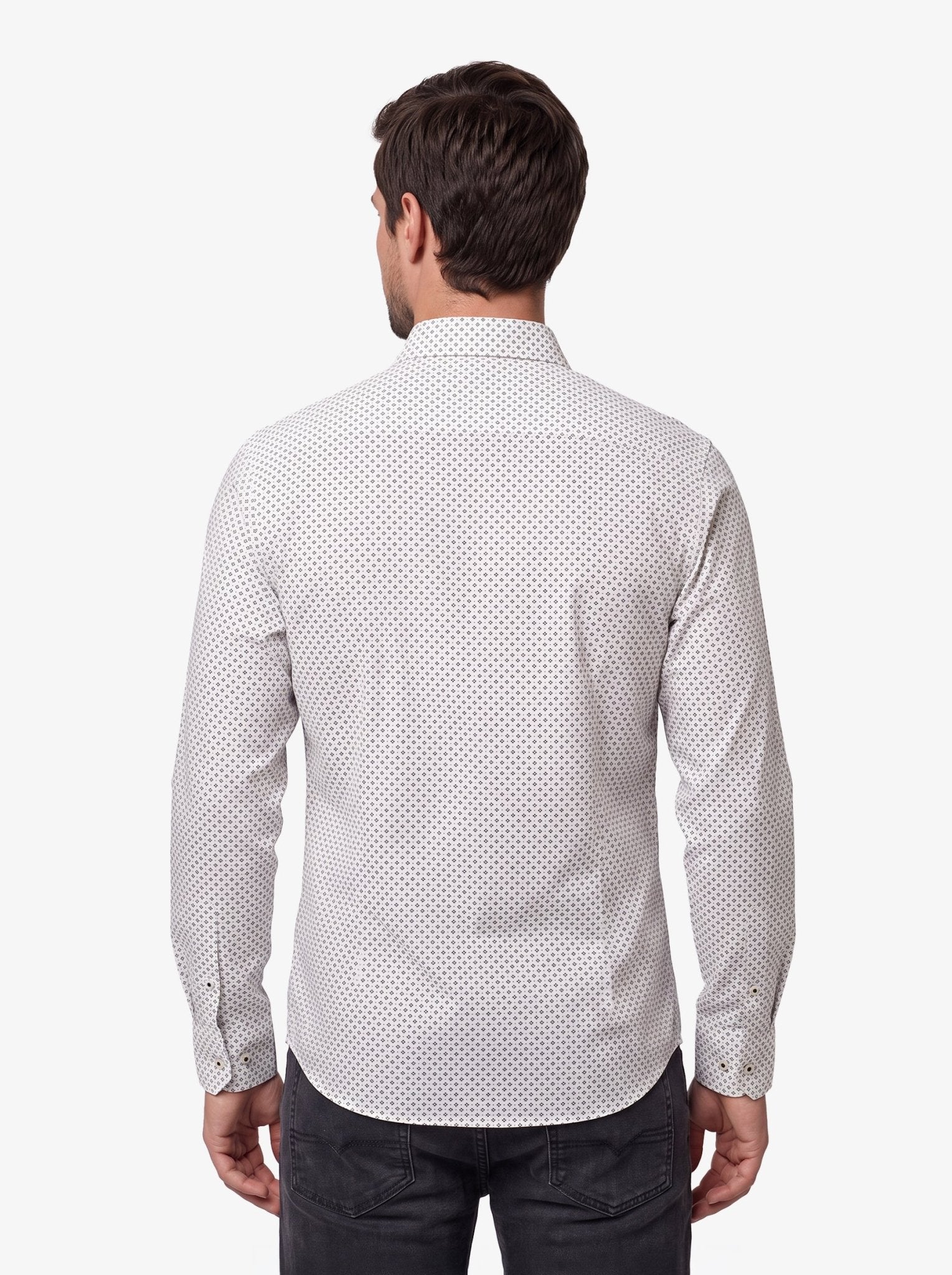Manchester Camisa Casual Slim Fit Mezcla Algodón - Manga Larga - Manchester