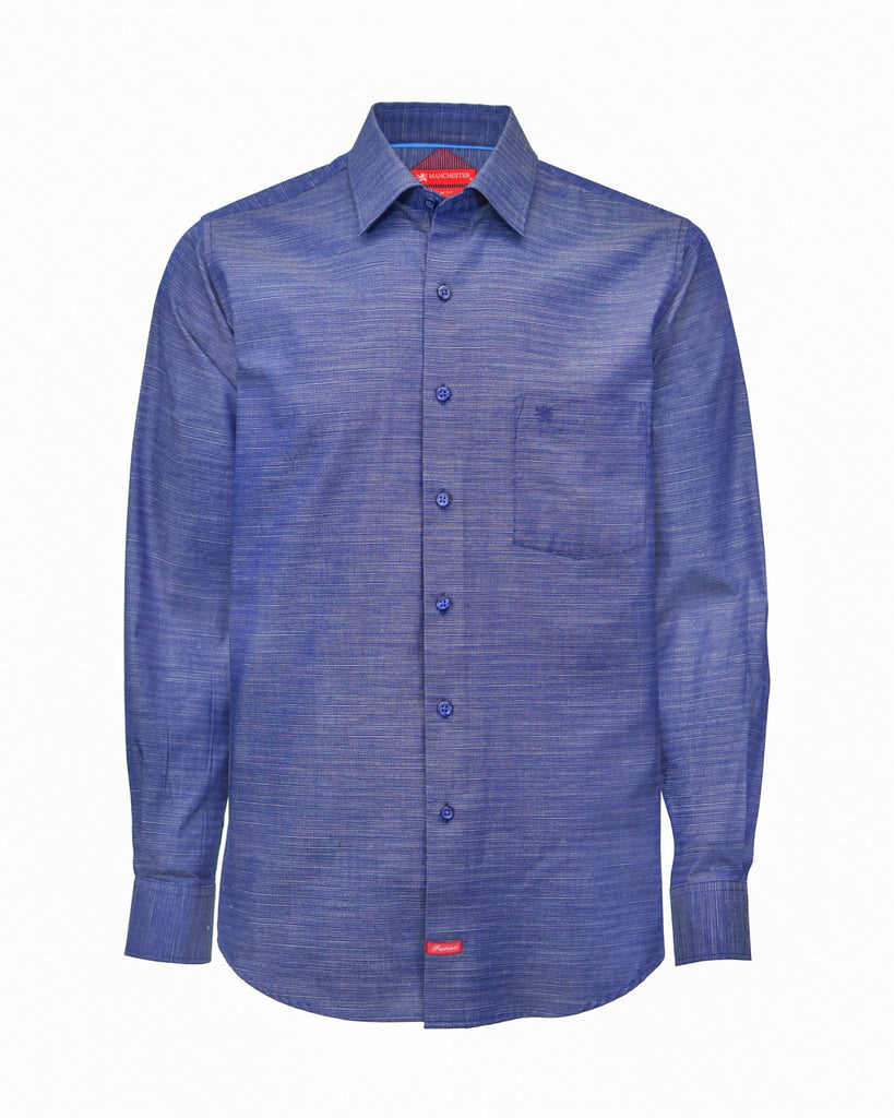 Manchester Camisa Casual Slim Fit Patrón de Jaspeado - Manga Larga - Manchester