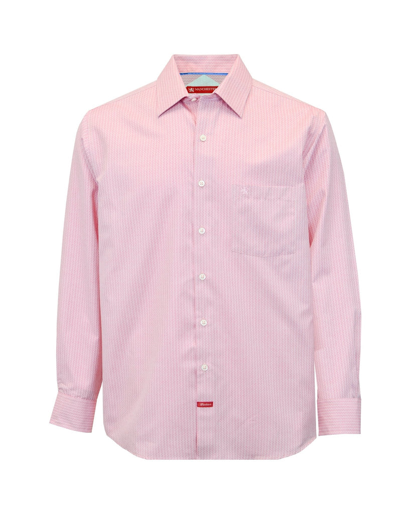 Manchester Camisa Casual Slim Fit Patrón de Rayas Verticales Mezcla Algodón - Manga Larga - Manchester