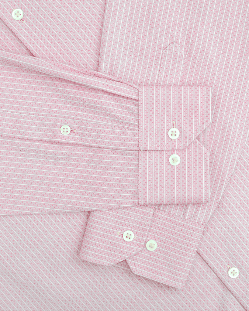 Manchester Camisa Casual Slim Fit Patrón de Rayas Verticales Mezcla Algodón - Manga Larga - Manchester