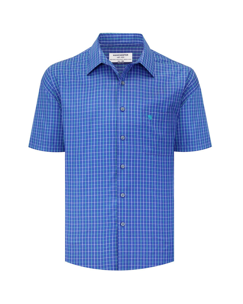 Manchester Camisa Casual Talla Extra Algodón - Poliéster Manga Corta - Manchester