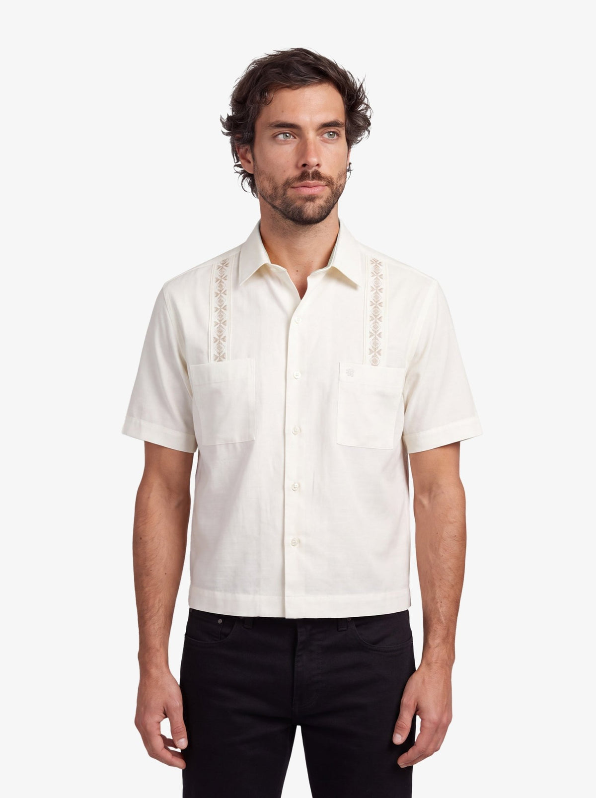 Manchester Camisa Chazarilla Bordado Artesanal Cropped Fit - Manchester