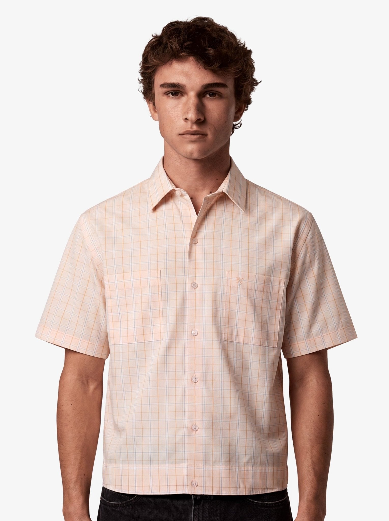 Manchester Camisa Chazarilla con Diseño de Cuadrícula y Bolsillos - Manchester