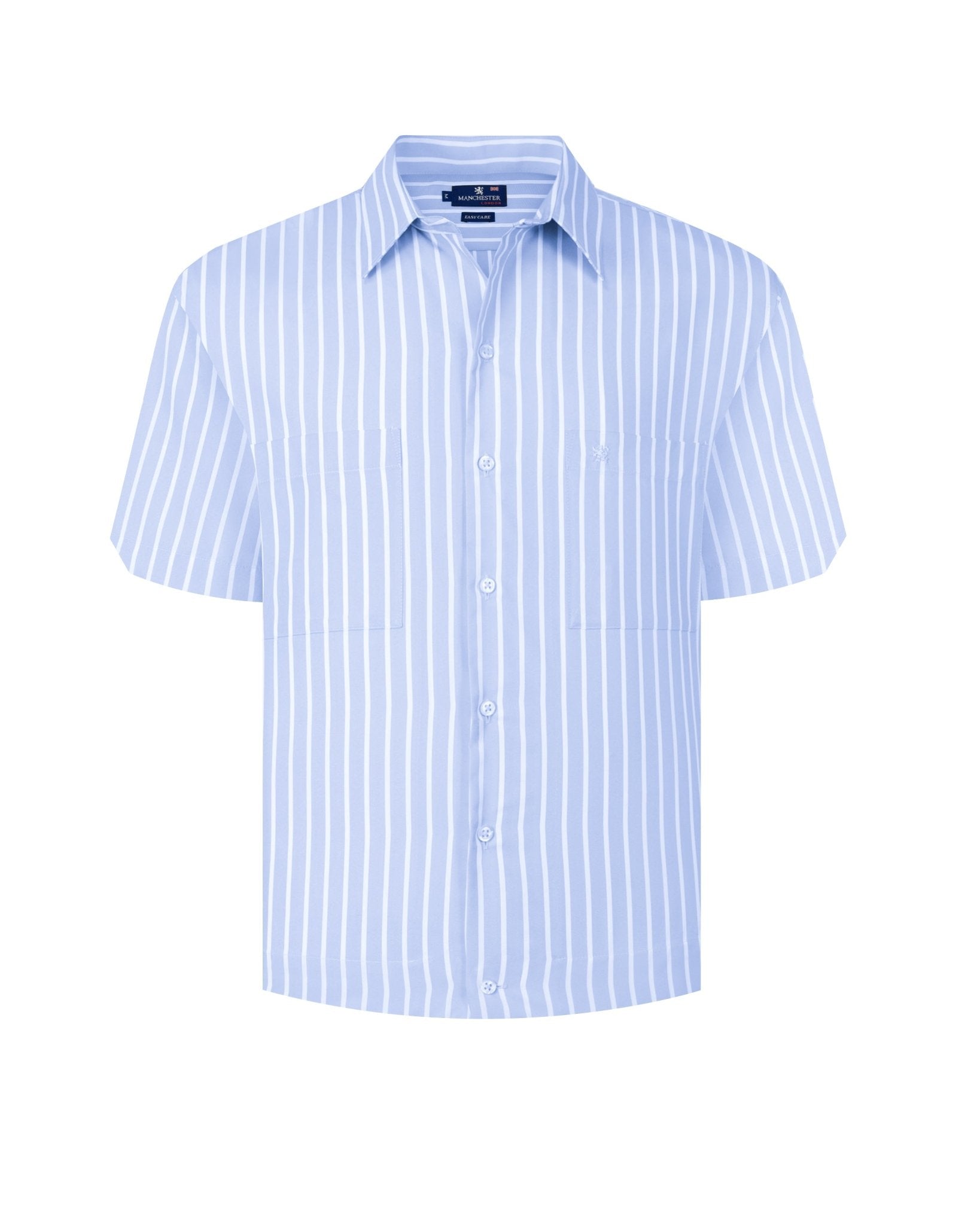 Manchester Camisa Chazarilla - Manga Corta color azul para hombre