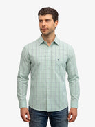 Manchester Camisa de Casual con Patrón Cuadrícula Sofisticada - Manchester