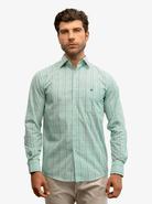 Manchester Camisa de Casual con Patrón Cuadrícula Sofisticada - Manchester