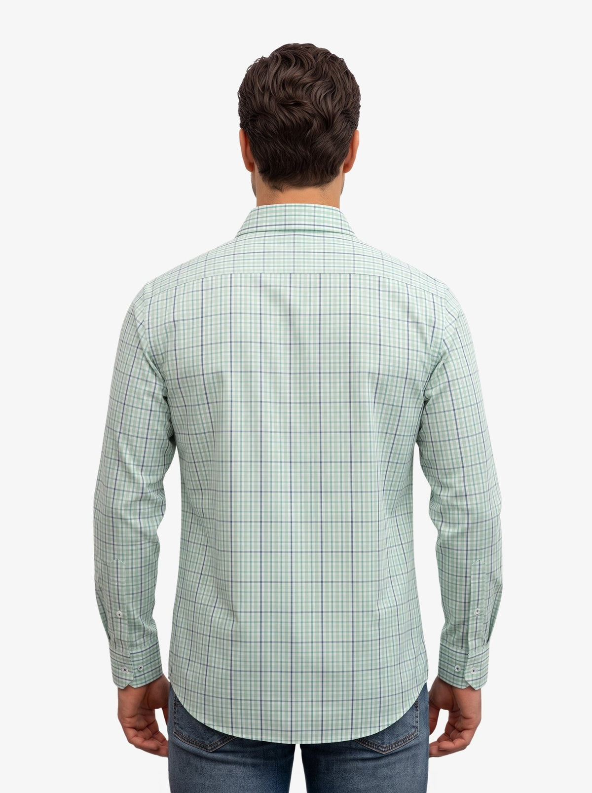 Manchester Camisa de Casual con Patrón Cuadrícula Sofisticada - Manchester