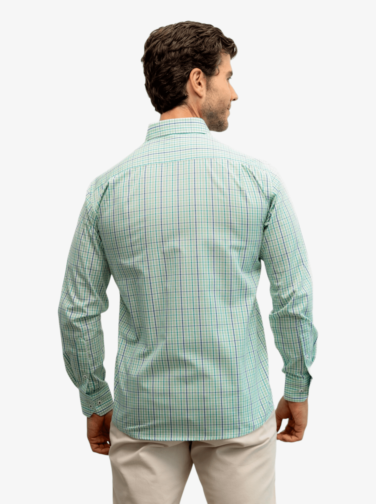 Manchester Camisa de Casual con Patrón Cuadrícula Sofisticada - Manchester