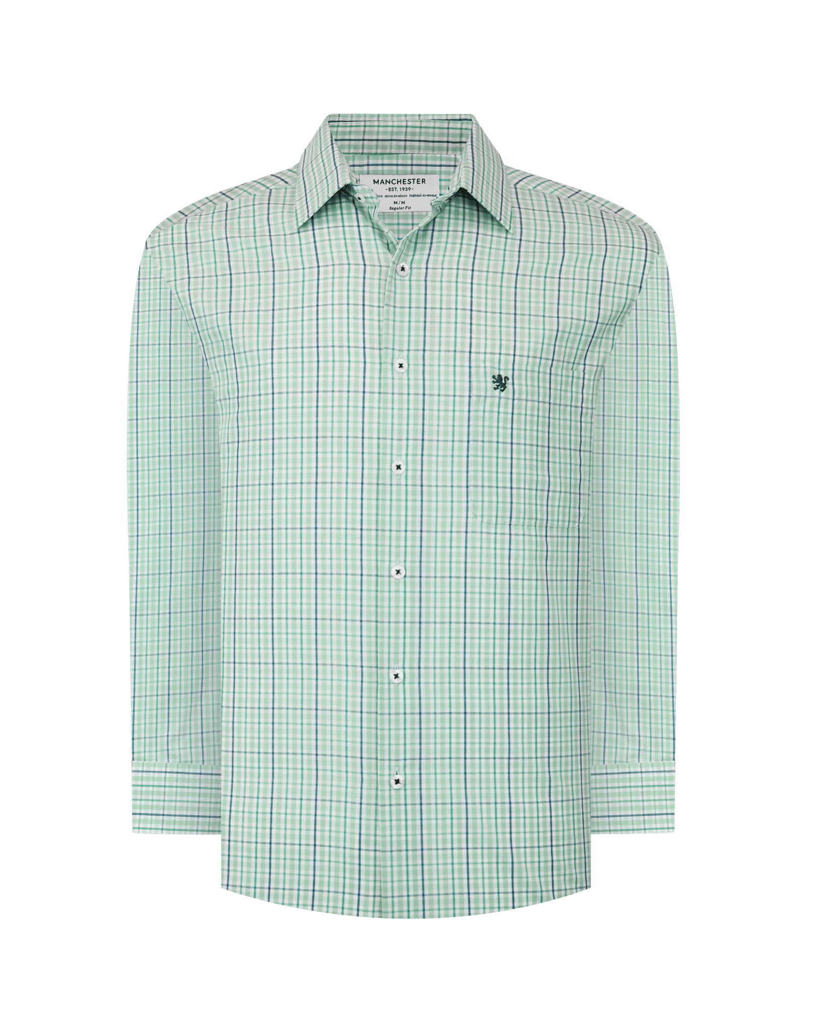 Manchester Camisa de Casual con Patrón Cuadrícula Sofisticada - Manchester