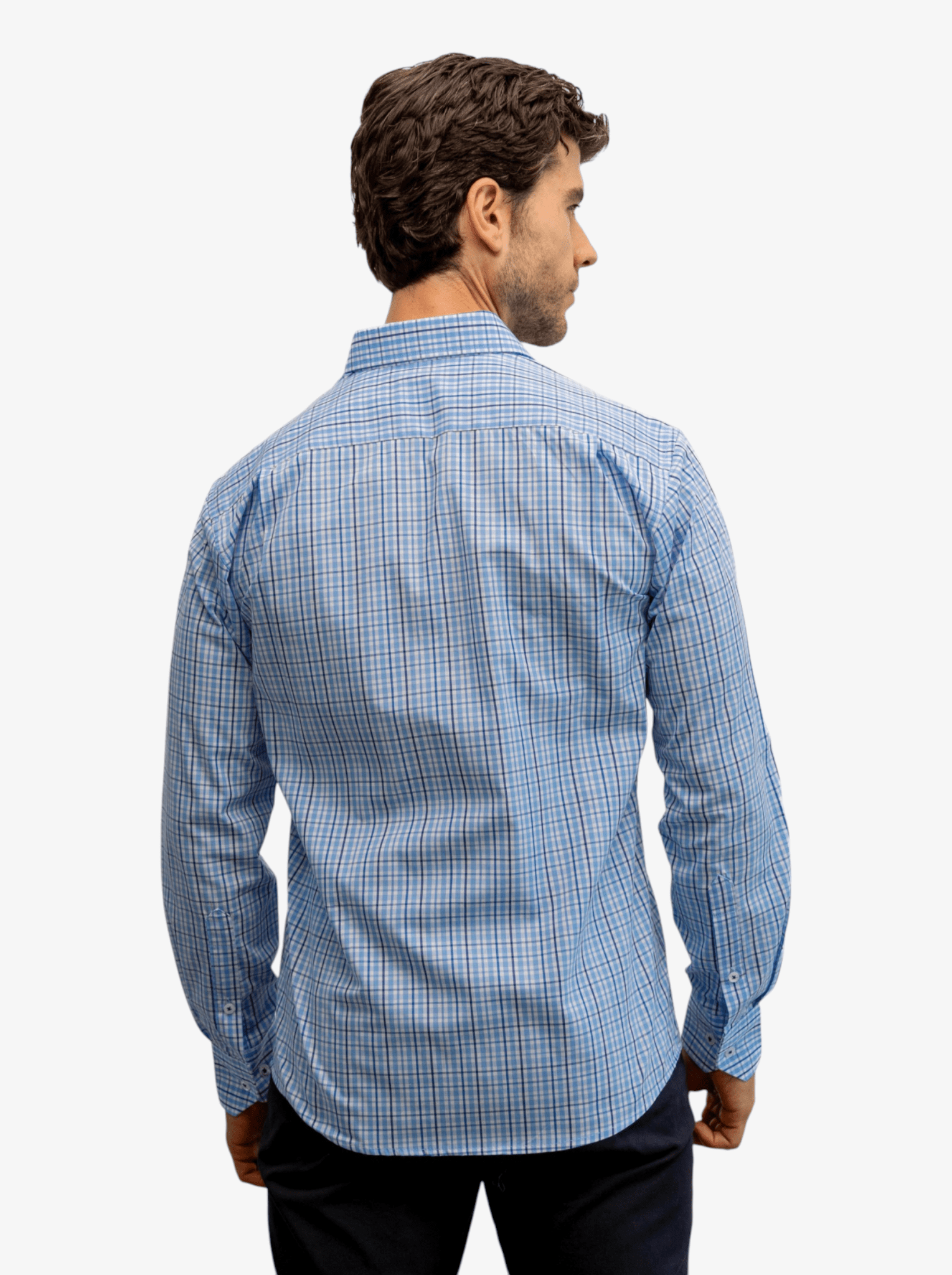 Manchester Camisa de Casual con Patrón Cuadrícula Sofisticada - Manchester