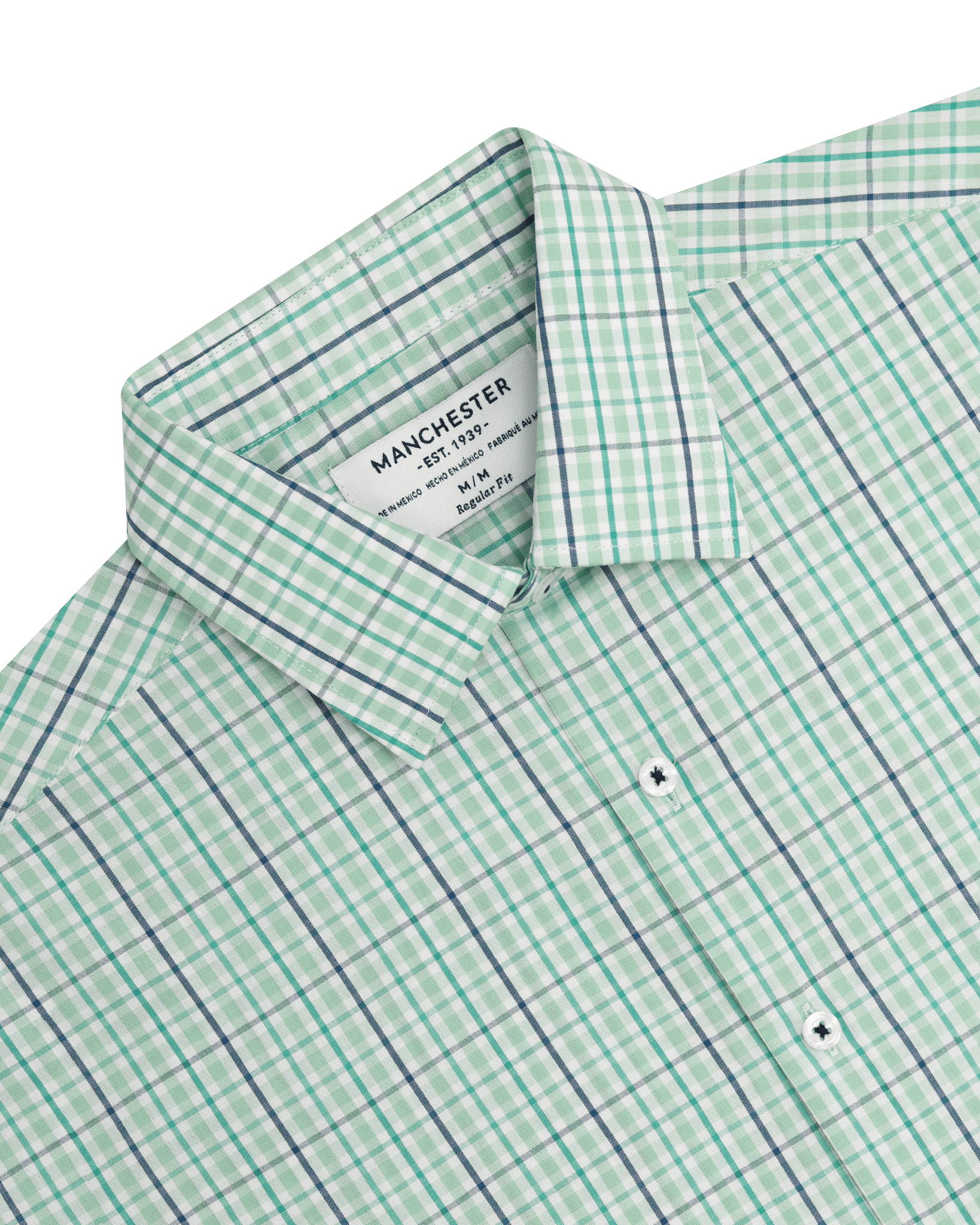 Manchester Camisa de Casual con Patrón Cuadrícula Sofisticada - Manchester