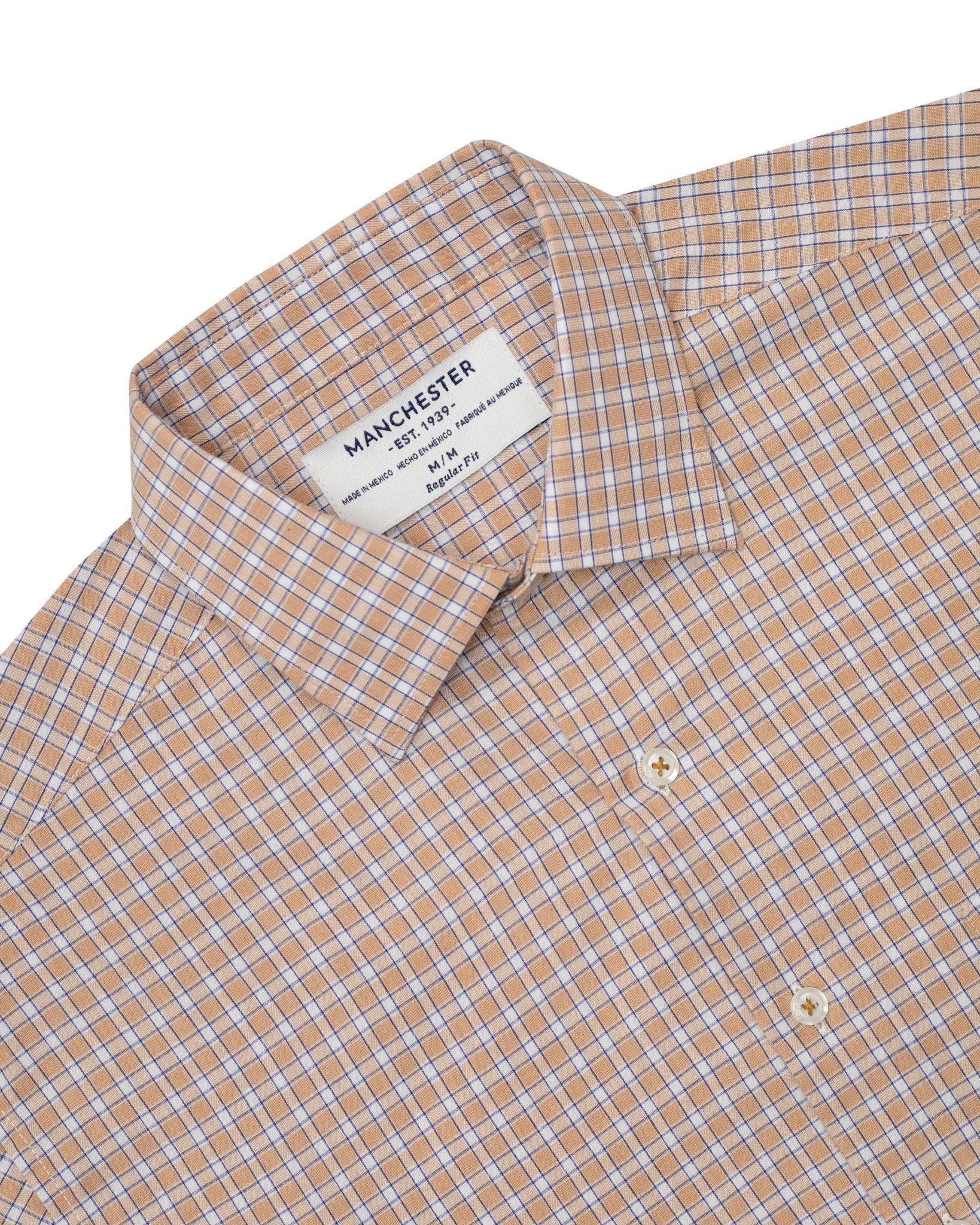 Manchester Camisa de Casual con Patrón Cuadros Sofisticado - Manchester