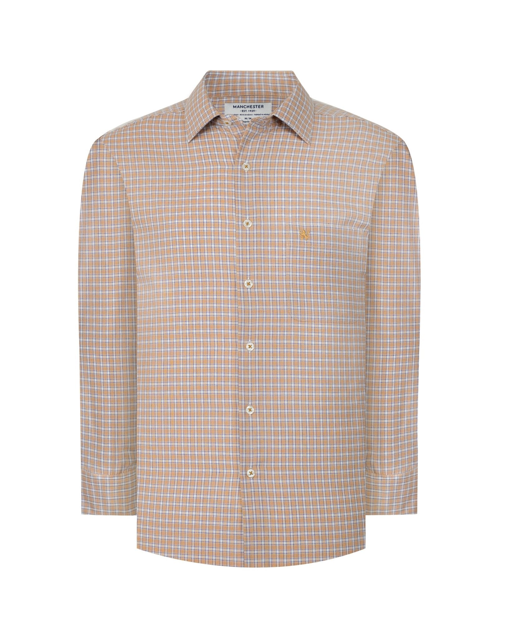 Manchester Camisa de Casual con Patrón Cuadros Sofisticado - Manchester